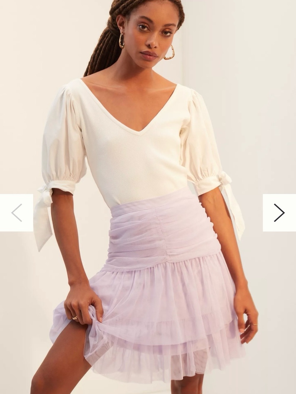 Maeve tiered Tulle Mini Skirt